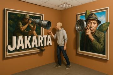 Spot foto lukisan 3D